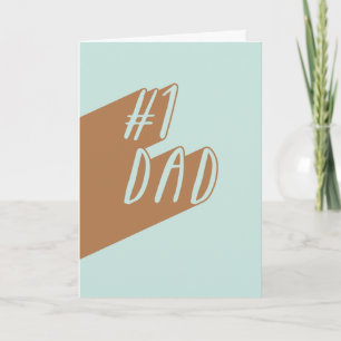 #1 Papa Vaderdag Kaart - Aqua