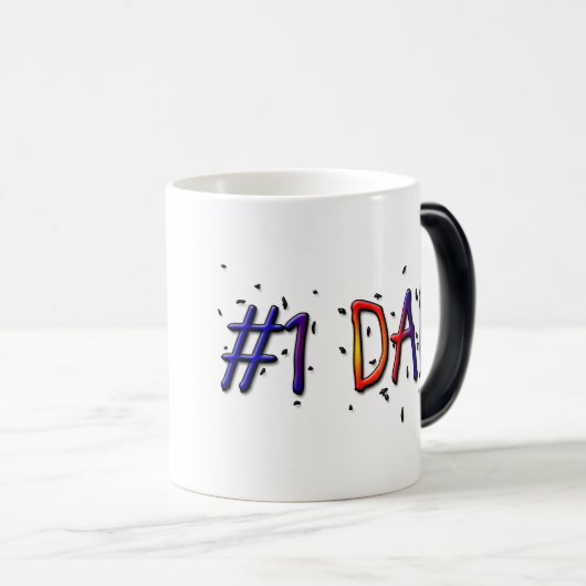 #1 Papa Vaderdag morphing koffie Mok (Voorkant rechts)