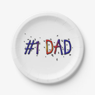 #1 Papa Vaderdag Papier Borden Papieren Bordje