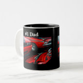 #1 papa verzamelaarsauto tweekleurige koffiemok (Voorkant links)