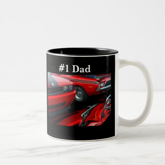 #1 papa verzamelaarsauto tweekleurige koffiemok (Rechts)