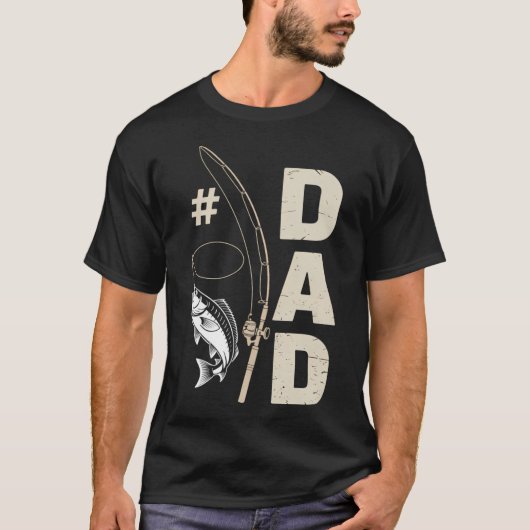 #1 Papa Vissen Vader Vaderdag T-shirt (Voorkant)