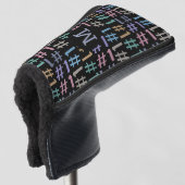 "# 1" Patroon aangepaste monogram putter cover (3/4 voorkant)