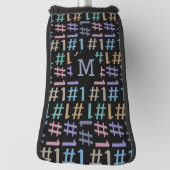 "# 1" Patroon aangepaste monogram putter cover (Draai 90)