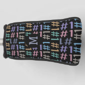 "# 1" Patroon aangepaste monogram putter cover (Voorkant)