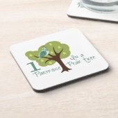 1 patroon in de perenboom bier onderzetter (Linkerzijde)