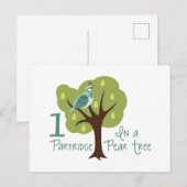 1 patroon in de perenboom briefkaart (Voorkant / Achterkant)