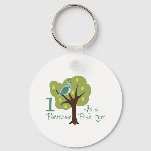 1 patroon in de perenboom sleutelhanger (Voorkant)