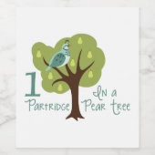 1 patroon in de perenboom wijn etiket (Enkel label)