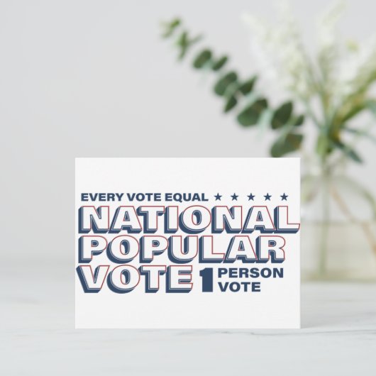 1 Persoon 1 Stemming Briefkaart (Staand voorkant)