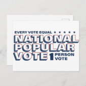 1 Persoon 1 Stemming Briefkaart (Voorkant / Achterkant)