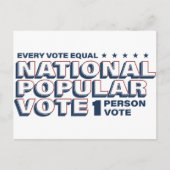 1 Persoon 1 Stemming Briefkaart (Voorkant)