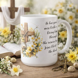 1 Peter 1:3 Living Hope Scripture Art  Koffiemok