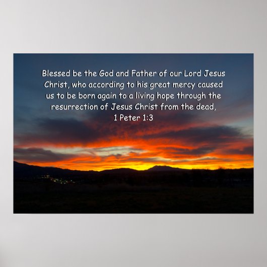 1 Peter 1:3 Poster (Voorkant)