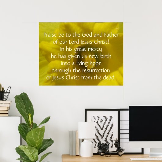 1 Peter 1:3 Poster (Thuiskantoor)
