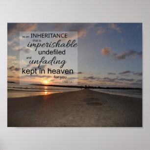 1 Peter 1:4 Posterprint Eeuwige Erfenis Poster