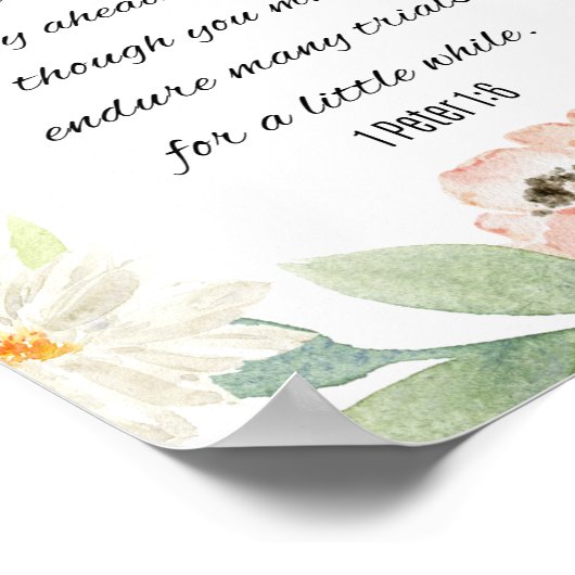 1 Peter 1:6, ben echt blij Poster (Hoek)