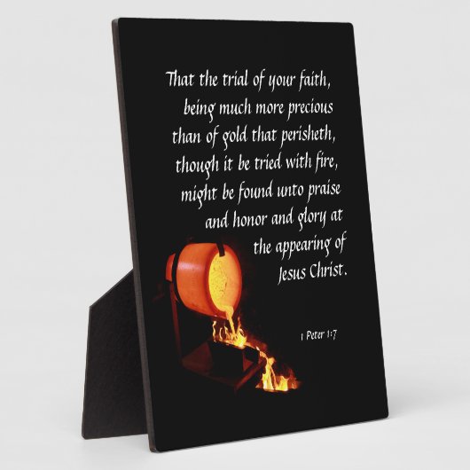 1 Peter 1:7 Plaque Fotoplaat (Zijkant)