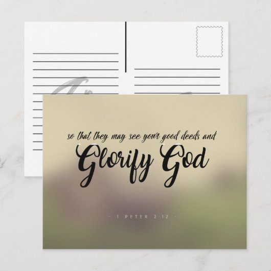 1 Peter 2:12 - Glorify God Briefkaart (Voorkant / Achterkant)