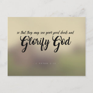 1 Peter 2:12 - Glorify God Briefkaart
