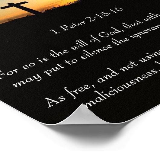 1 Peter 2:15-16 Poster (Hoek)