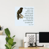 1 Peter 2:9 Christelijke Bijbelversie van het Post Poster (Thuiskantoor)