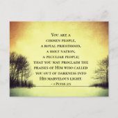 1 Peter 2:9 Je bent een gekozen volk, Bijbel Briefkaart (Voorkant)