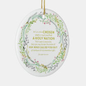 1 Peter 2:9 Keramisch Ornament (Rechts)