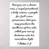 1 Peter 2:9 Poster (Voorkant)