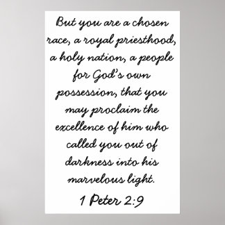 1 Peter 2:9 Poster