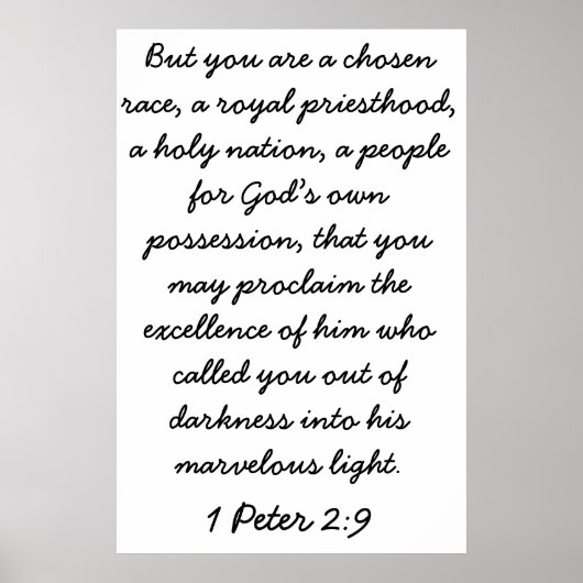 1 Peter 2:9 Poster (Voorkant)