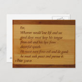 1 Peter 3:10 - Briefkaart 11 (Voorkant / Achterkant)