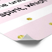 1 Peter 3:3-4 Inner Beauty Bijbel Verse Roze Poster (Hoek)