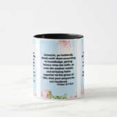 1 Peter 3:7 KJV Bijbelscriptie Pic Two-Tone Mok (Midden)