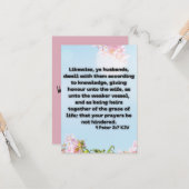 1 Peter 3:7 KJV BijbelscriptPic Wenskaart Kaart (Voorkant / Achterkant in situ)