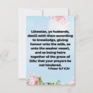 1 Peter 3:7 KJV BijbelscriptPic Wenskaart Kaart
