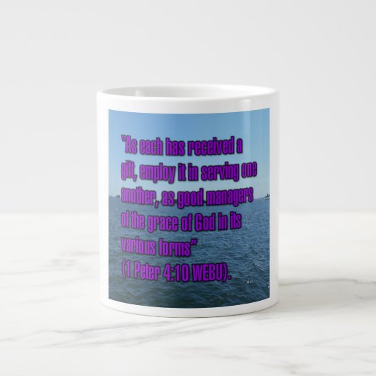 1 Peter 4:10 WEBU Mug Grote Koffiekop (Voorkant)
