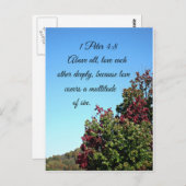 1 Peter 4:8 Bovenal, hou diep van elkaar Briefkaart (Voorkant / Achterkant)