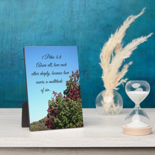 1 Peter 4:8 Bovenal, hou diep van elkaar Fotoplaat (Zijkant)