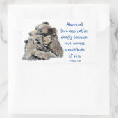 1 Peter 4|:8 Bovenal Liefde Zeer Inspirerend Rechthoekige Sticker (Tas)