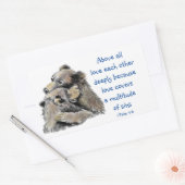 1 Peter 4|:8 Bovenal Liefde Zeer Inspirerend Rechthoekige Sticker (Envelop)