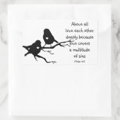 1 Peter 4|:8 Bovenal Liefde Zeer Inspirerend Rechthoekige Sticker (Tas)