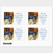 1 Peter 4|:8 Bovenal Liefde Zeer Inspirerend Rechthoekige Sticker (Vel)