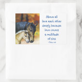 1 Peter 4|:8 Bovenal Liefde Zeer Inspirerend Rechthoekige Sticker (Tas)