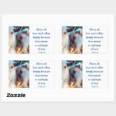 1 Peter 4|:8 Bovenal Liefde Zeer Inspirerend Rechthoekige Sticker (Vel)