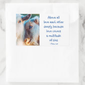 1 Peter 4|:8 Bovenal Liefde Zeer Inspirerend Rechthoekige Sticker (Tas)