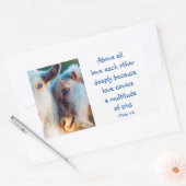 1 Peter 4|:8 Bovenal Liefde Zeer Inspirerend Rechthoekige Sticker (Envelop)
