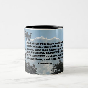 1 Peter 5:10 En nadat je een beetje hebt geleden Tweekleurige Koffiemok