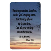 1 Peter 5:6-7 Magneet (Verticaal)