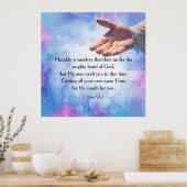 1 Peter 5:6-7 Poster (Keuken)